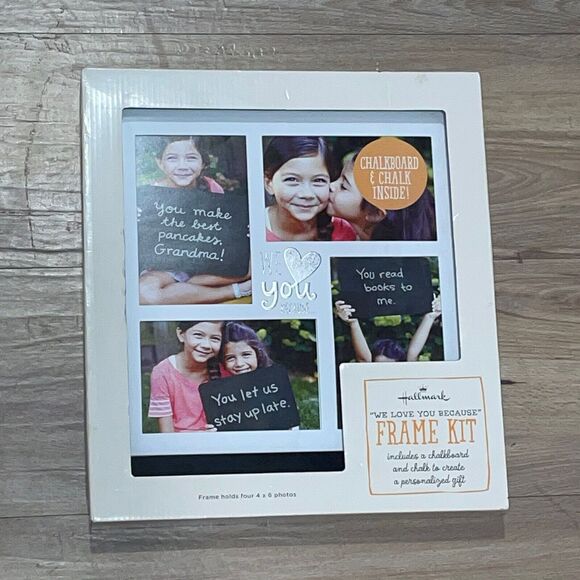 New Hallmark We Love You Because Frame Kit with Chalkboard ED2113 - Picture 1 of 2